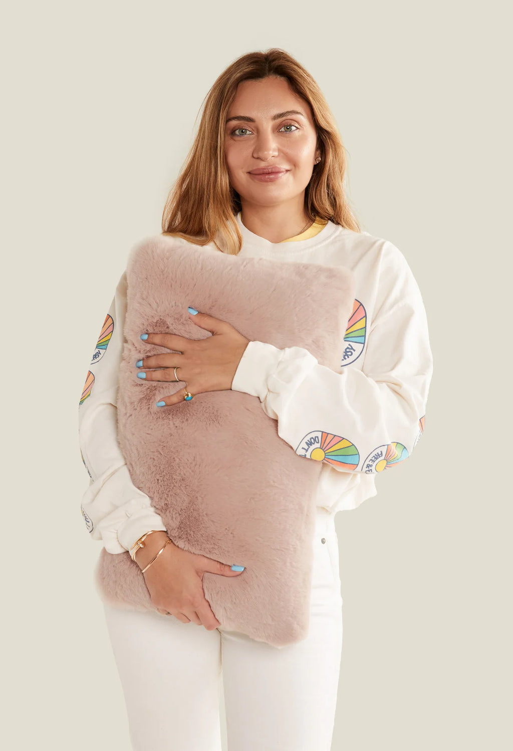 Squish Pillow in Chinchilla-Soft Marshmallow Material