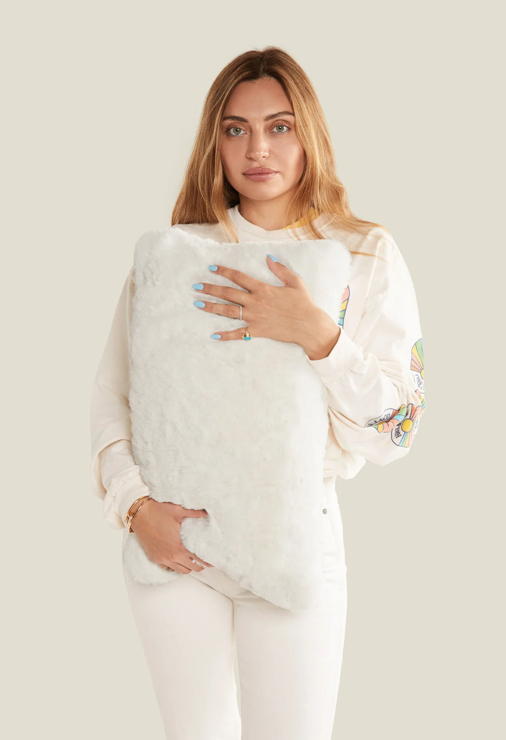 Squish Pillow in Chinchilla-Soft Marshmallow Material