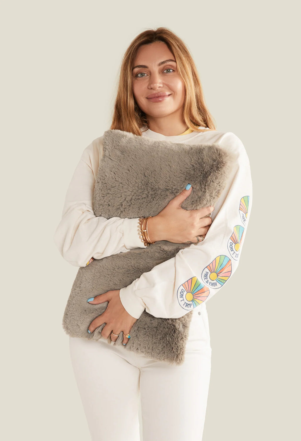 Squish Pillow in Chinchilla-Soft Marshmallow Material