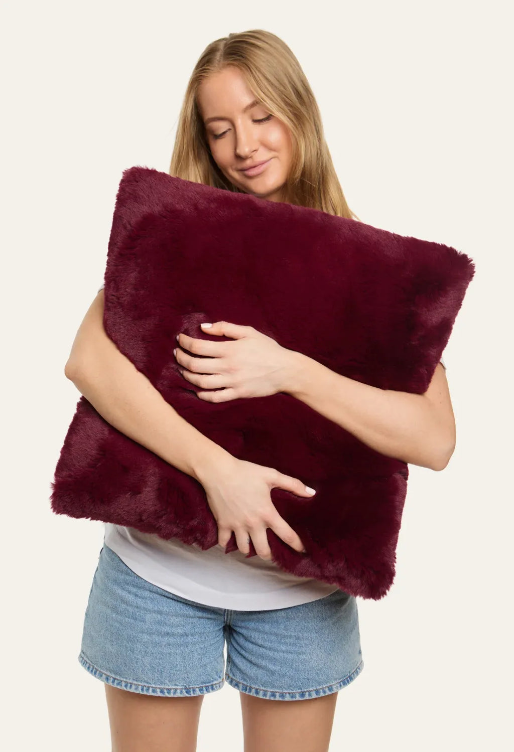 Squish Pillow in Chinchilla-Soft Marshmallow Material