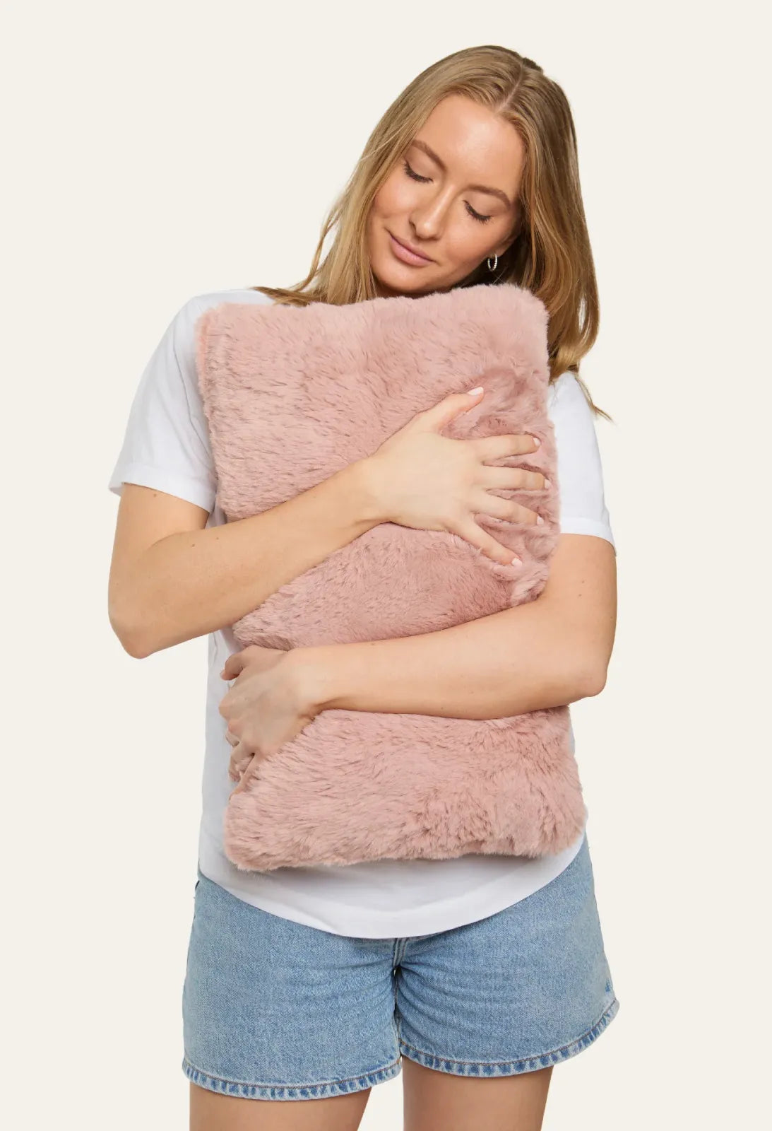 Squish Pillow in Chinchilla-Soft Marshmallow Material