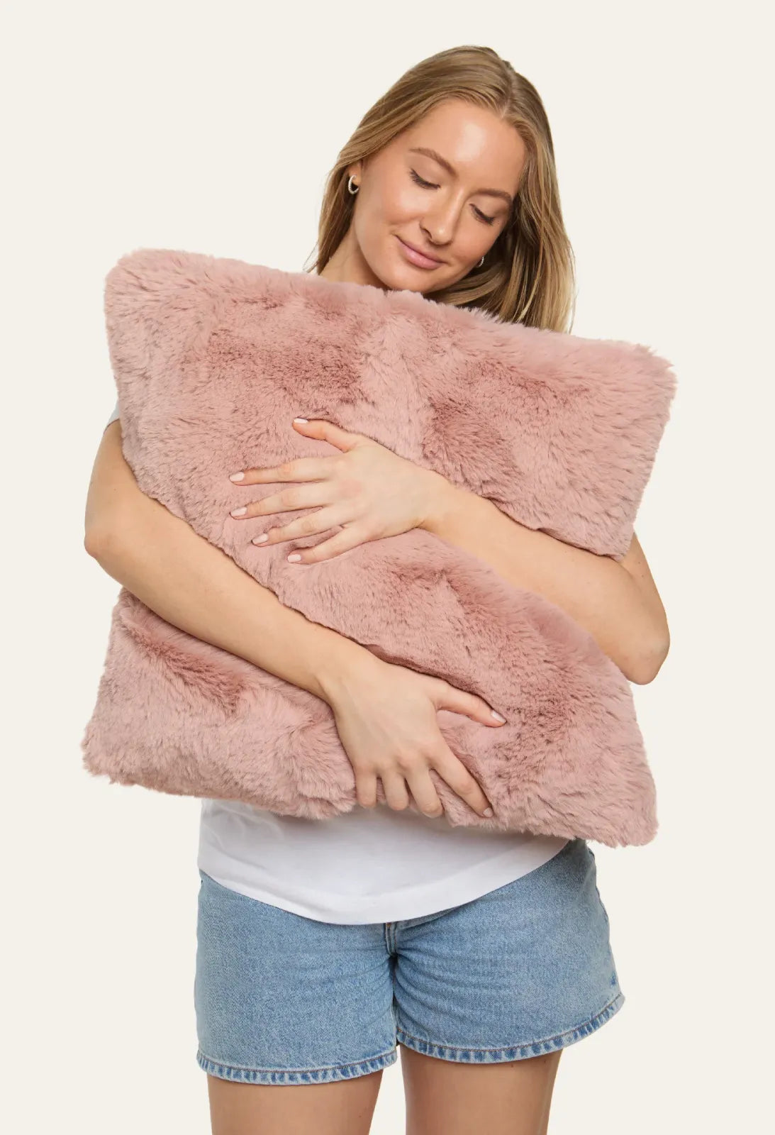 Squish Pillow in Chinchilla-Soft Marshmallow Material