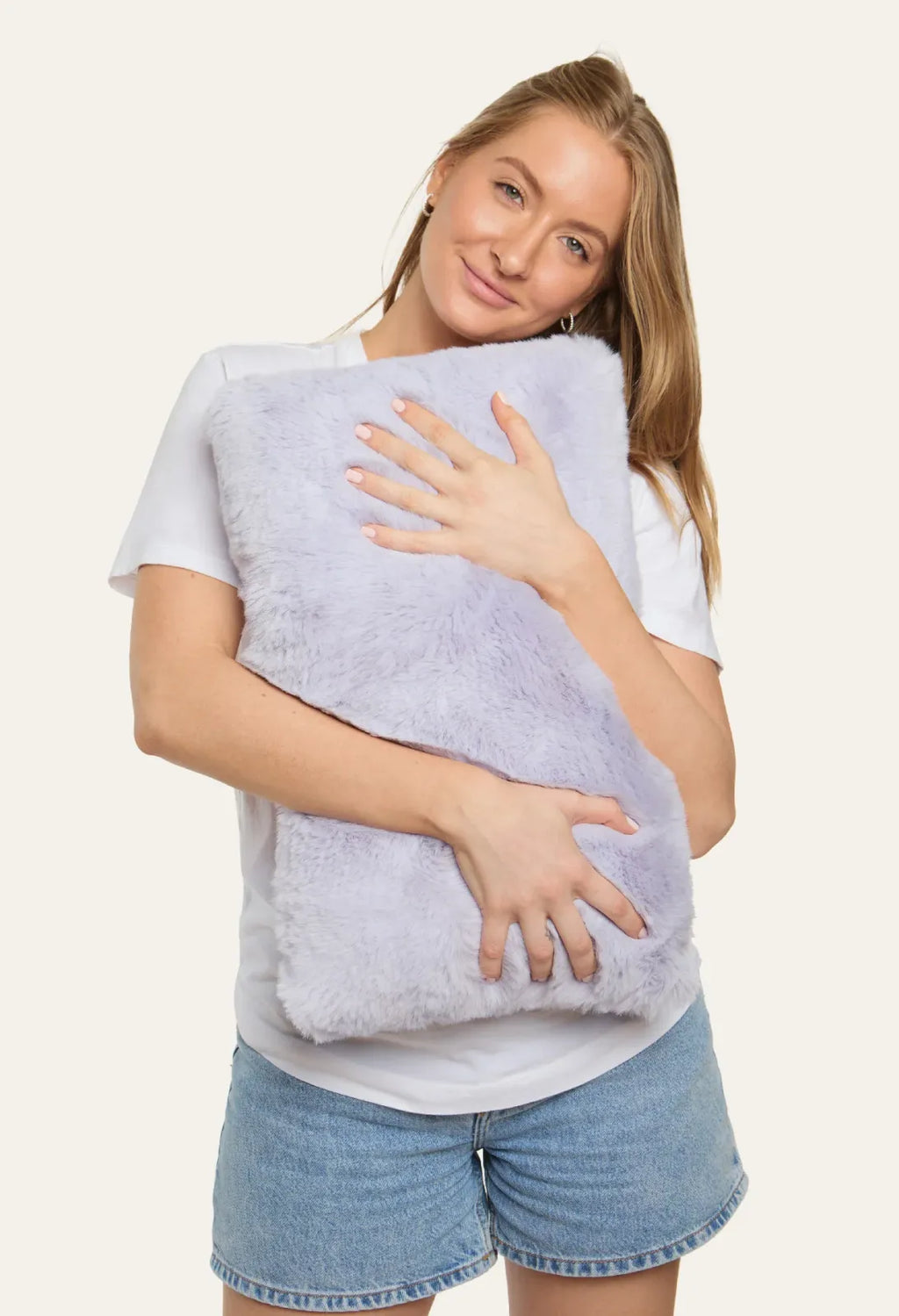 Squish Pillow in Chinchilla-Soft Marshmallow Material