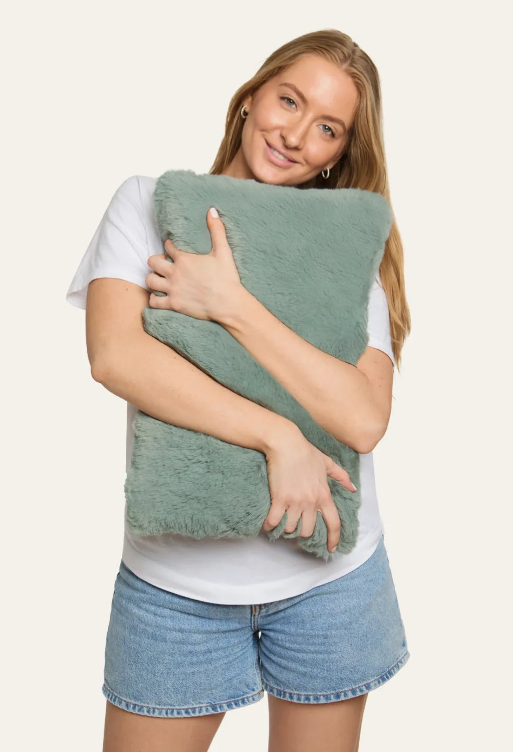 Squish Pillow in Chinchilla-Soft Marshmallow Material