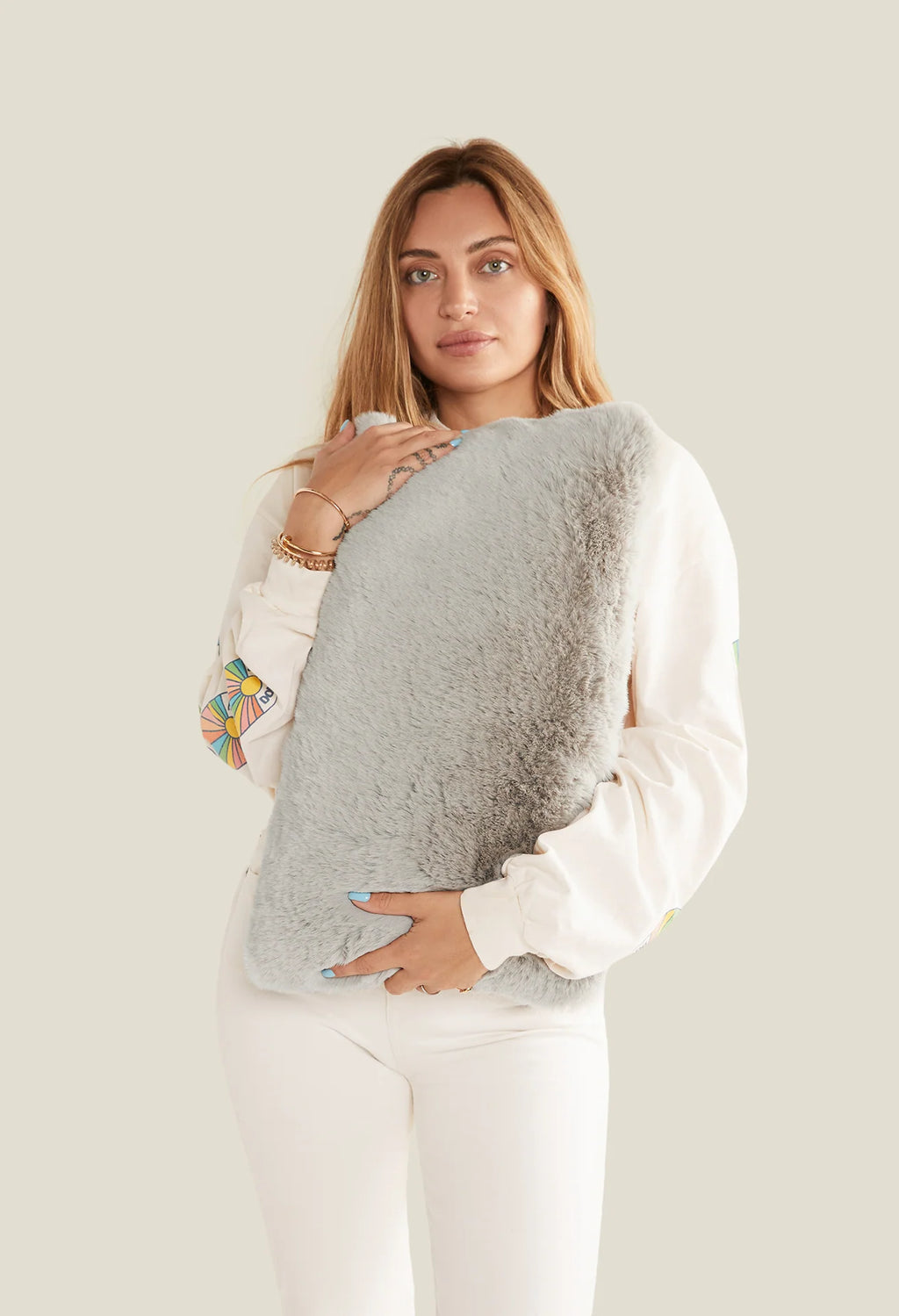 Squish Pillow in Chinchilla-Soft Marshmallow Material
