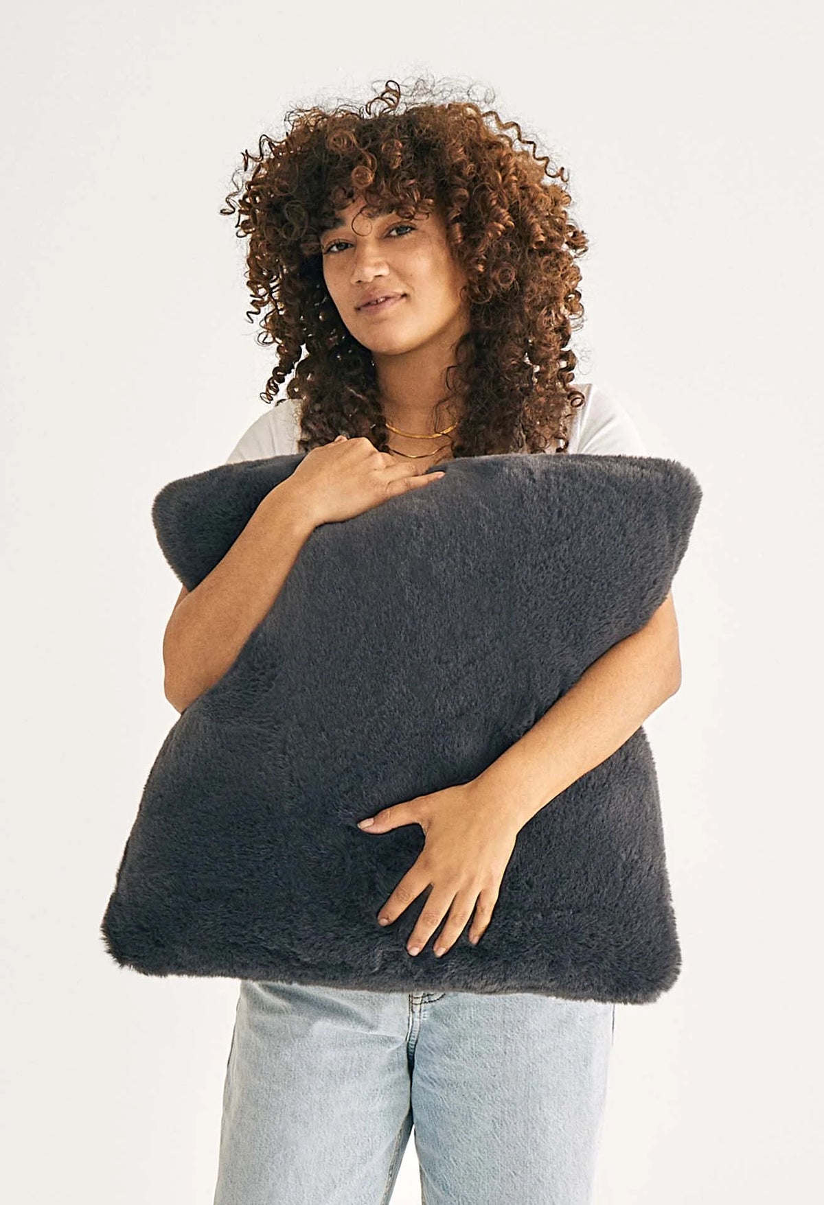 Squish Pillow in Chinchilla-Soft Marshmallow Material