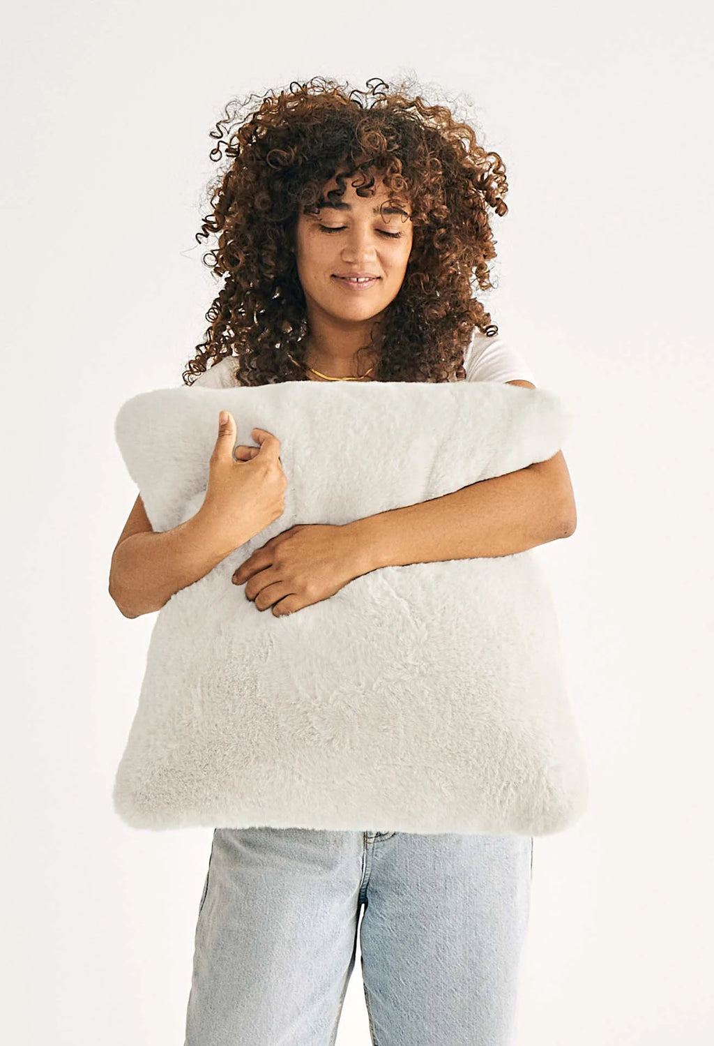 Squish Pillow in Chinchilla-Soft Marshmallow Material