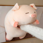 Squishy Pig Pillow for Cuddling and Home Decor in Awake or Sleeping Designs and Sizes from 40 to 75 cm