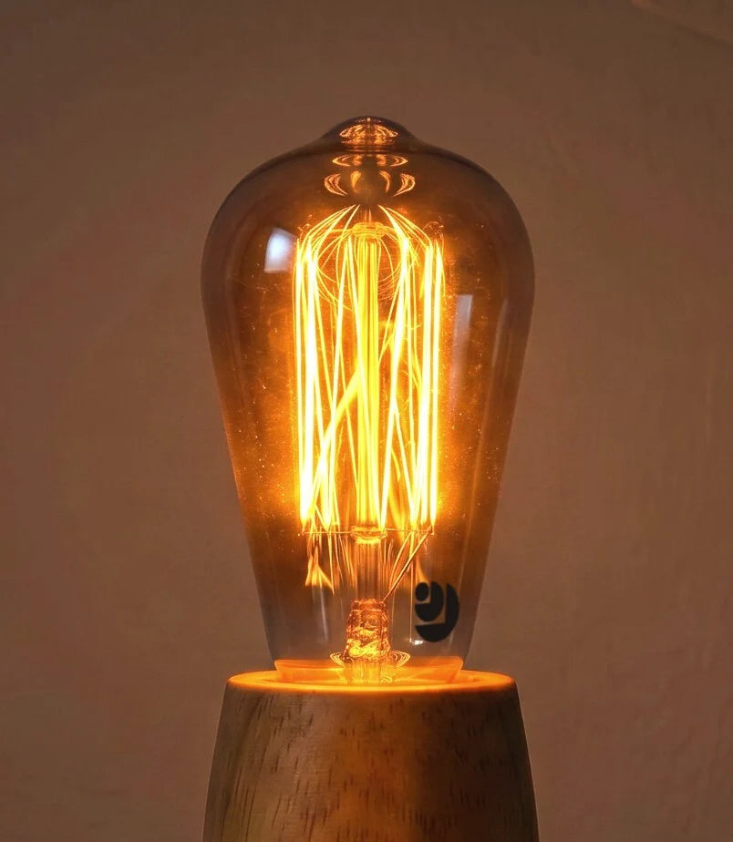 ST64 Deep Amber Incandescent Light Bulbs, 4 Pack, 40W and 1800K