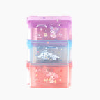 Stackable Sanrio Storage Boxes Set of 3 with Kuromi, Cinnamoroll and My Melody Designs · stackable storage boxes