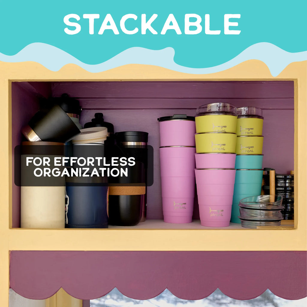 Stackable Stainless Steel Tumbler, 16oz Triple Insulated Cup