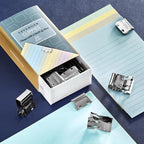 Stainless Steel Binder Clips Set of 24 for Streamlined Document Binding and Stacking, Each Holds Up to 40 Sheets