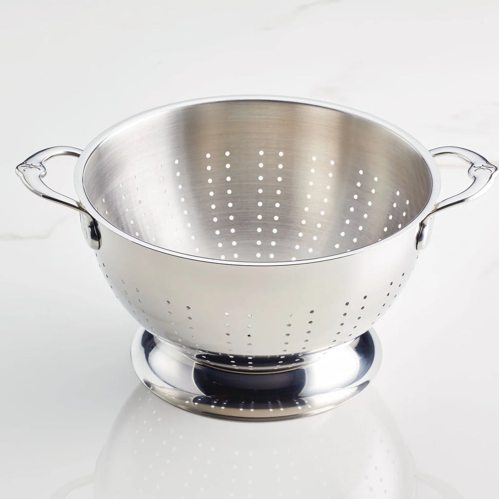 Stainless Steel Colander Set with 3- and 5-Quart Nesting Sizes, Ergonomic Handles and Dishwasher-Safe Cleanup