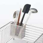 Stainless Steel Cutlery Stand with Rack-Hanging Hook, Easy-Clean Design and Small or Large Size