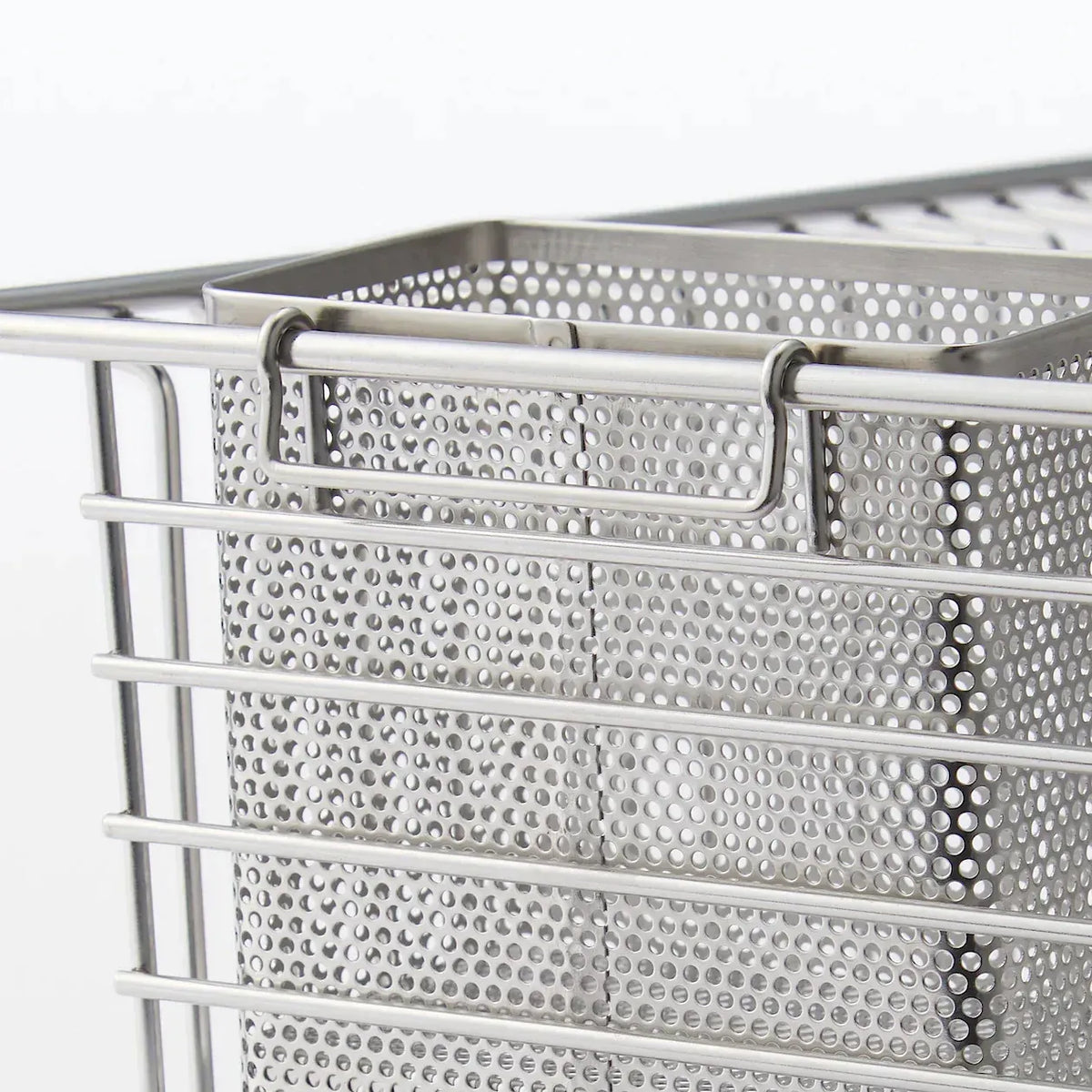 Stainless Steel Cutlery Stand with Rack-Hanging Hook, Easy-Clean Design and Small or Large Size