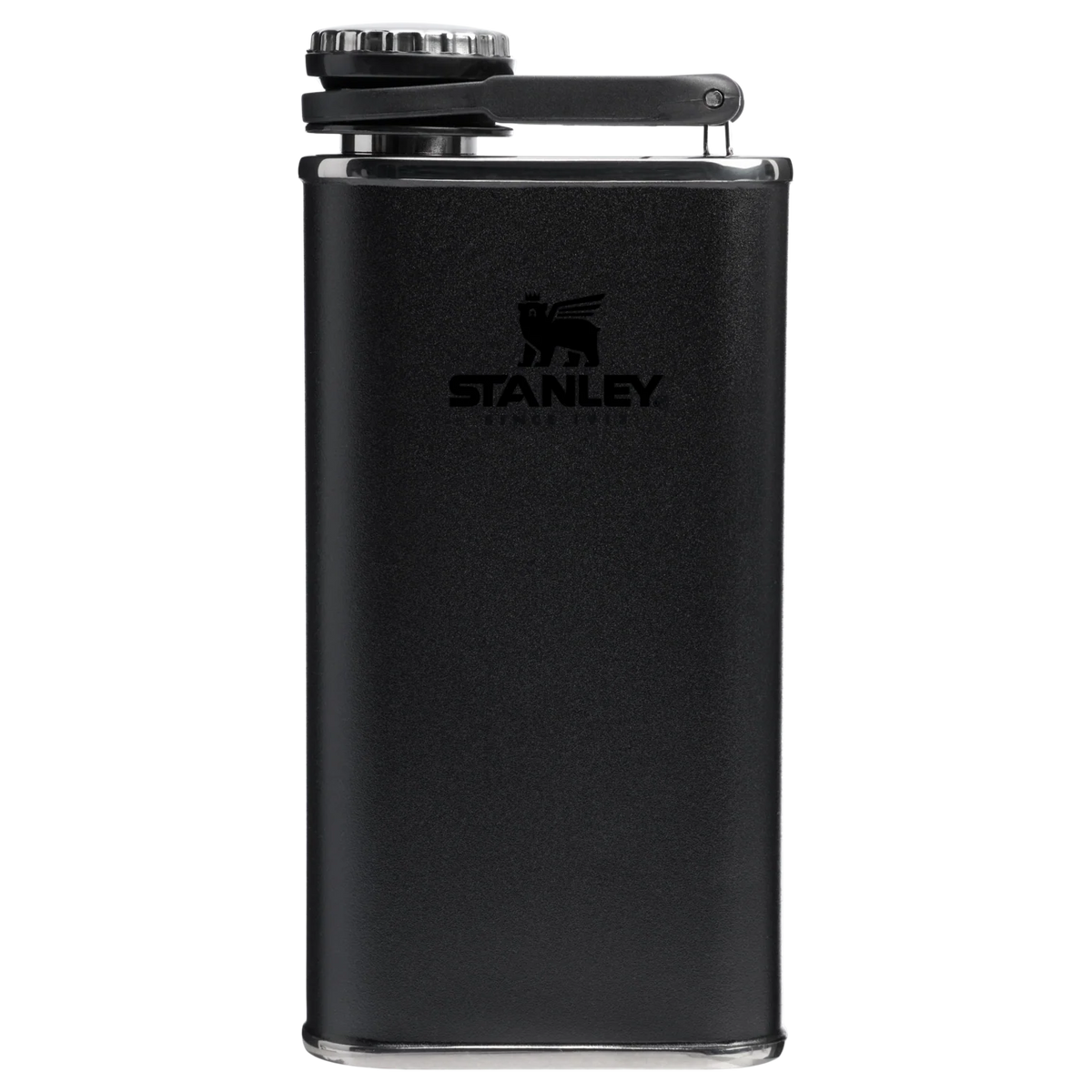 Stainless Steel Flask, 8 oz,, Black 2.0