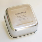 Stainless Steel Food Storage Containers, Set of 3 Square Nesting