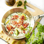 Stainless Steel Frying Pan for Fast, Even Heating, Featuring 5-Ply Construction and a Mirror-Polished Finish