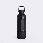 Stainless Steel Hydration Bottle, 22 oz Insulated Design with Wide Opening and Cup Holder Fit — Carbon Black