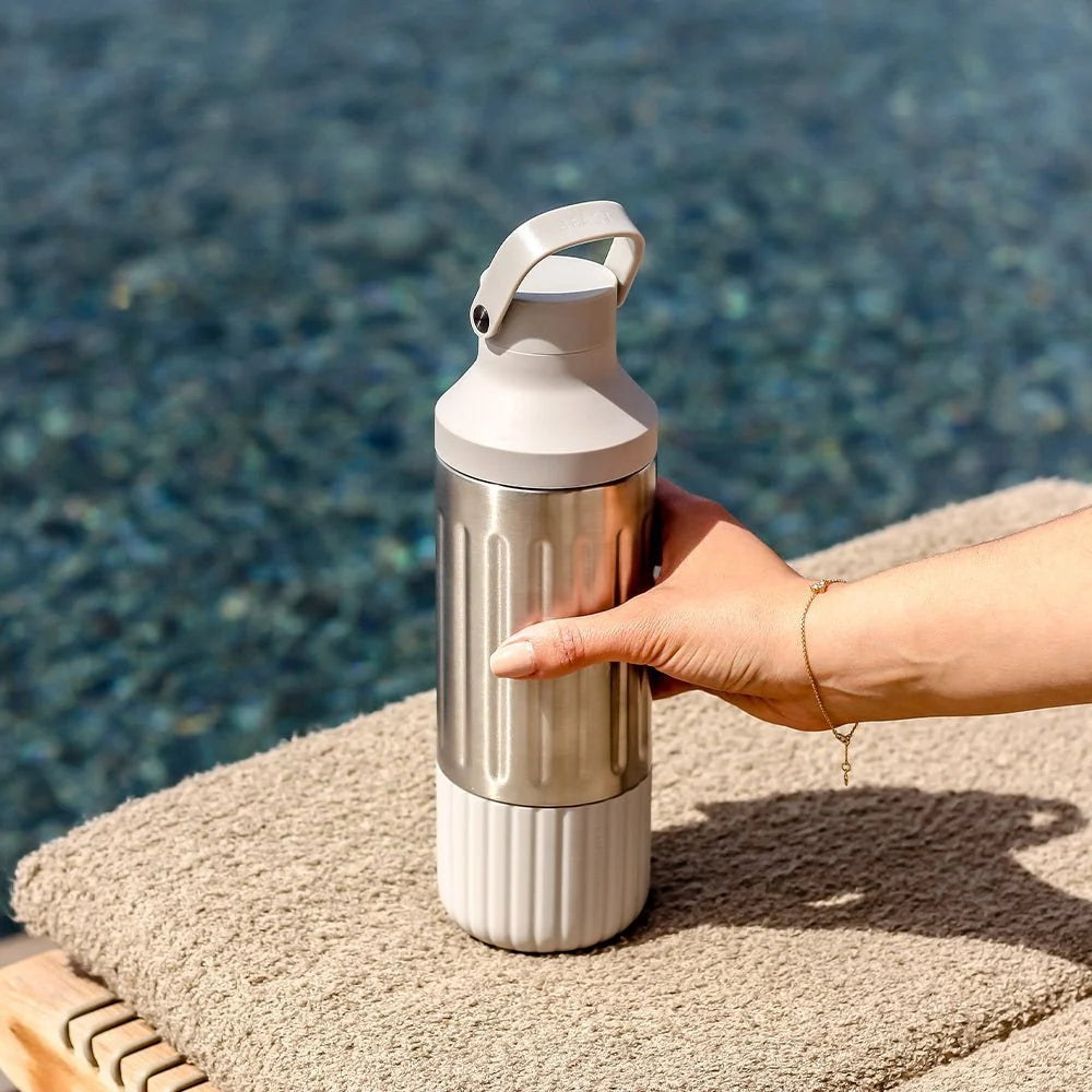 Stainless Steel Hydration Bottle, 22 oz Insulated Design with Wide Opening and Cup Holder Fit
