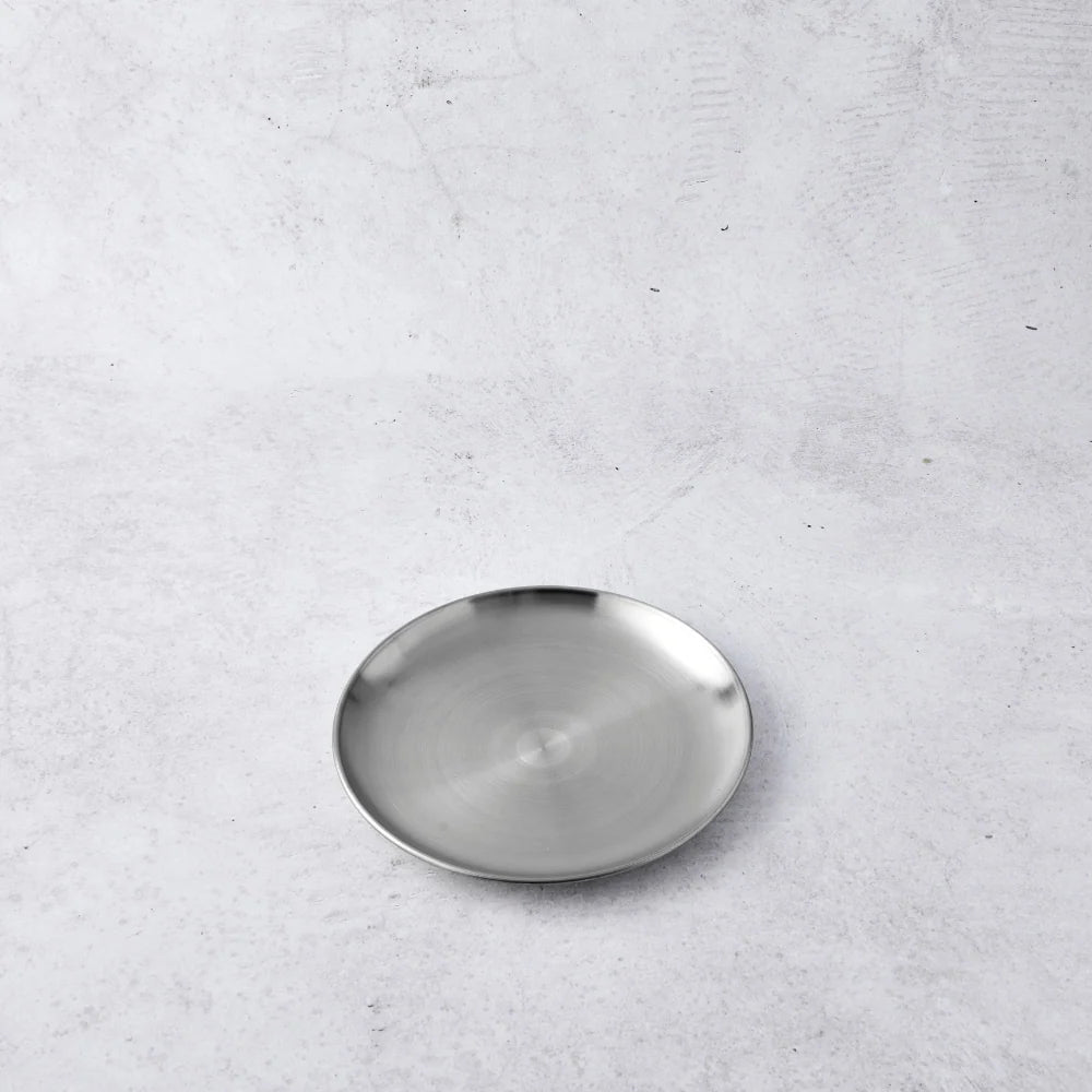 Stainless Steel Kids Plate, 20cm Uncoated Dinner Plate