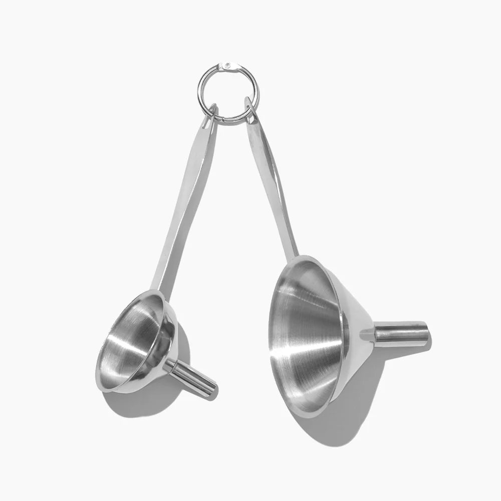 Stainless Steel Kitchen Funnels, 2-Piece Nested Set