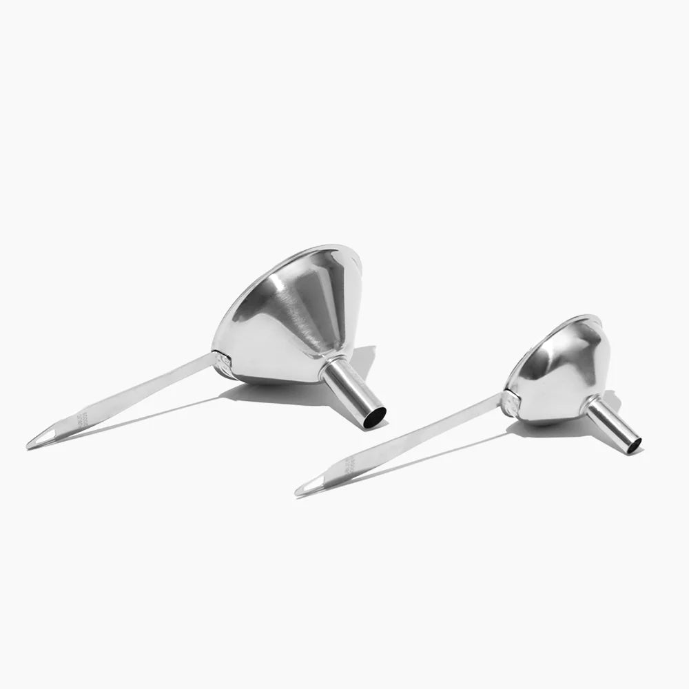 Stainless Steel Kitchen Funnels, 2-Piece Nested Set