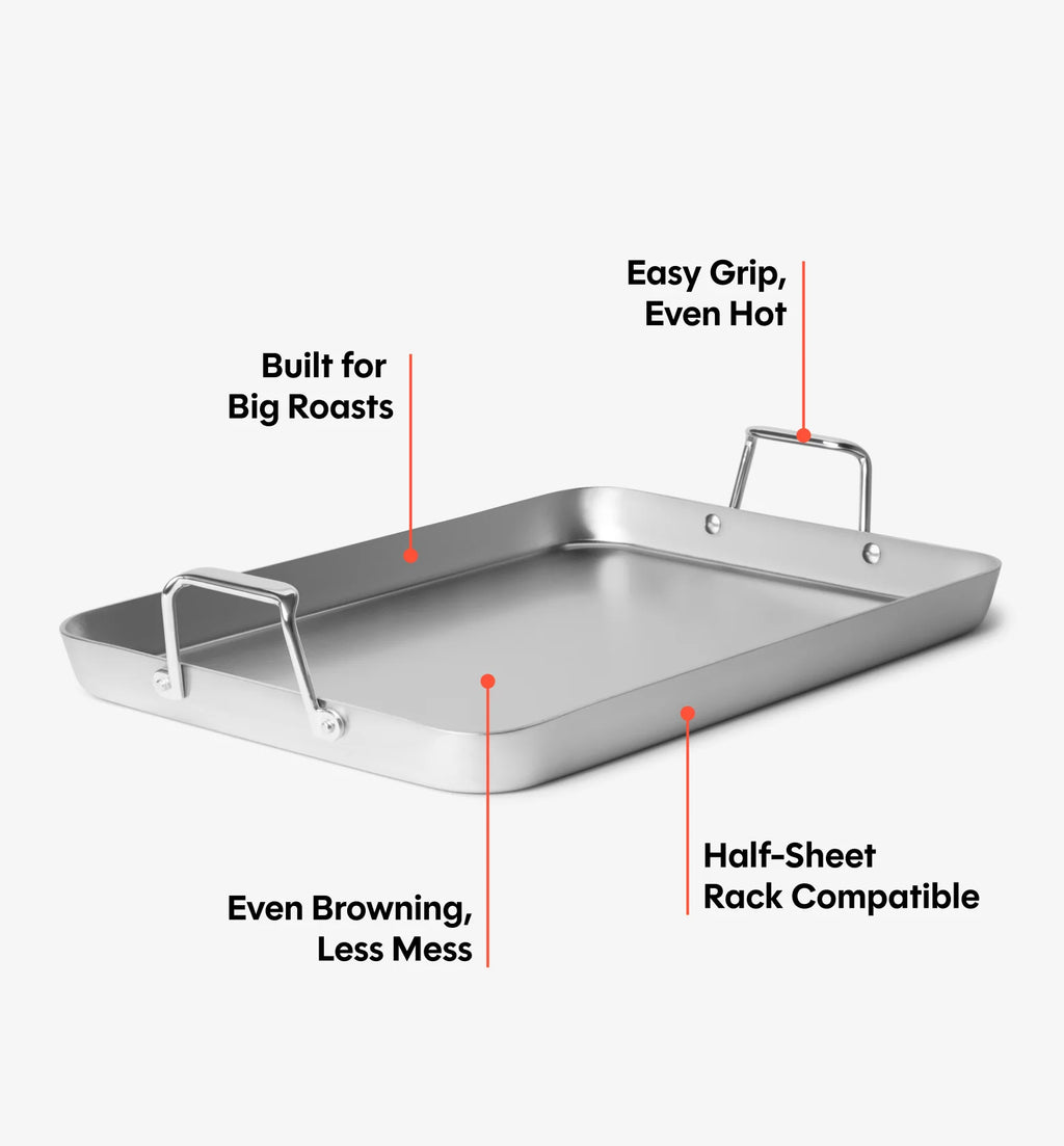 Stainless Steel Roasting Pan in an 18-Inch Size