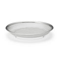 Stainless Steel Strainer with Flat Serving Surface, Space-Saving 3cm-Thin Design for Noodles and — Medium (Dia. 7.7 x 1.2 ")