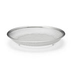 Stainless Steel Strainer with Flat Serving Surface, Space-Saving 3cm-Thin Design for Noodles and — Medium (Dia. 7.7 x 1.2 ")