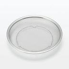 Stainless Steel Strainer with Flat Serving Surface, Space-Saving 3cm-Thin Design for Noodles and Plated Foods