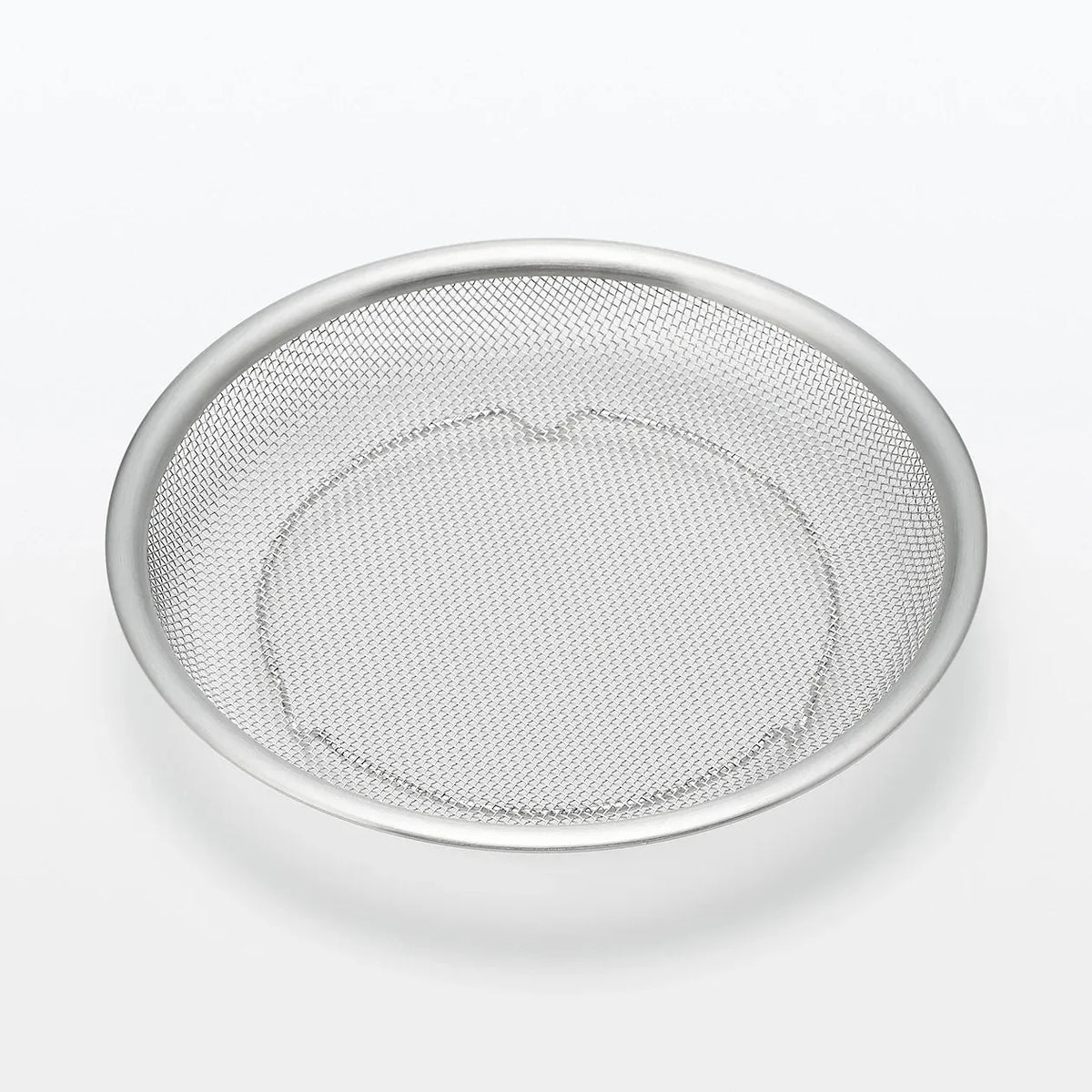 Stainless Steel Strainer with Flat Serving Surface, Space-Saving 3cm-Thin Design for Noodles and Plated Foods