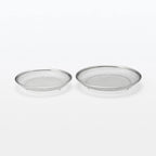 Stainless Steel Strainer with Flat Serving Surface, Space-Saving 3cm-Thin Design for Noodles and Plated Foods