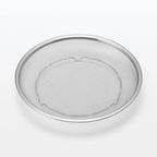 Stainless Steel Strainer with Flat Serving Surface, Space-Saving 3cm-Thin Design for Noodles and Plated Foods