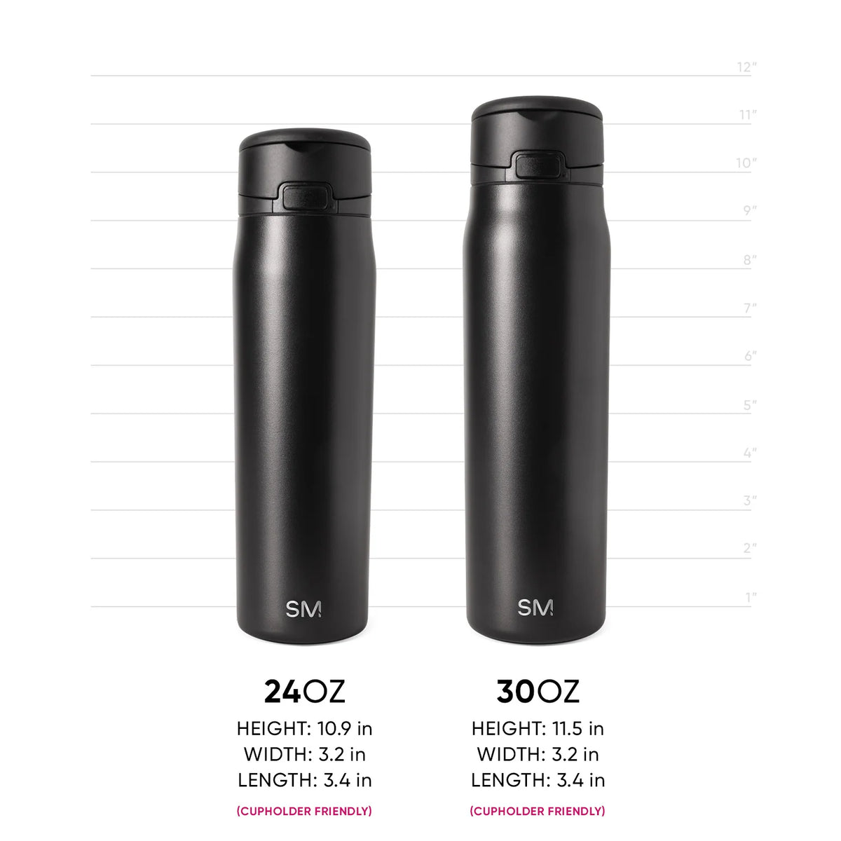 Stainless Steel Water Bottle with Covered Straw, 30 oz Insulated Mesa Loop Design and Folding Handle
