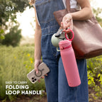 Stainless Steel Water Bottle with Covered Straw, 30 oz Mesa Loop Design and Locking Lid · 30 oz capacity