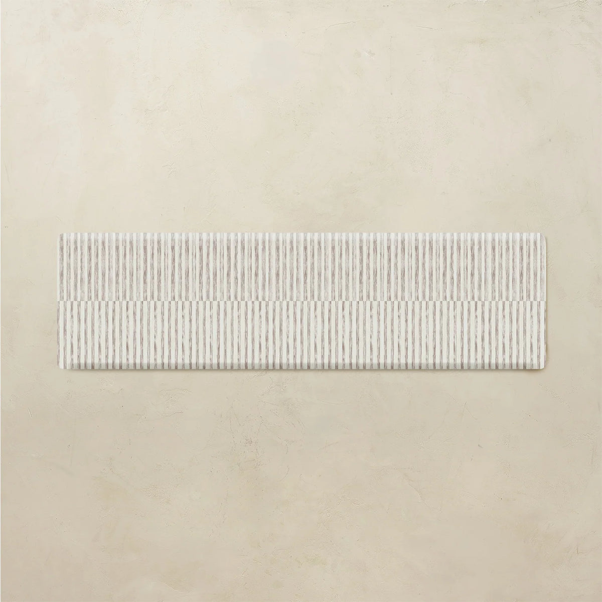 Standing Mat with Offset Stripe Design and Supportive Foam for Comfortable Kitchen or Office Standin — Reese in Bark / 30x108