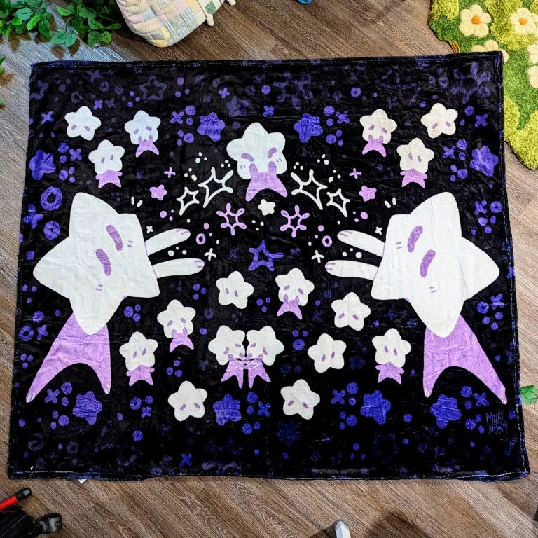 Star Babies Throw Blanket, 4 x 5 Foot Soft Polyester Cozy Blanket