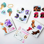 Stationery Gift Box Sticker Set with 100 Notecards, 10 Washi Tapes, and 10 Sticker Sheets · Stationery Gift Set