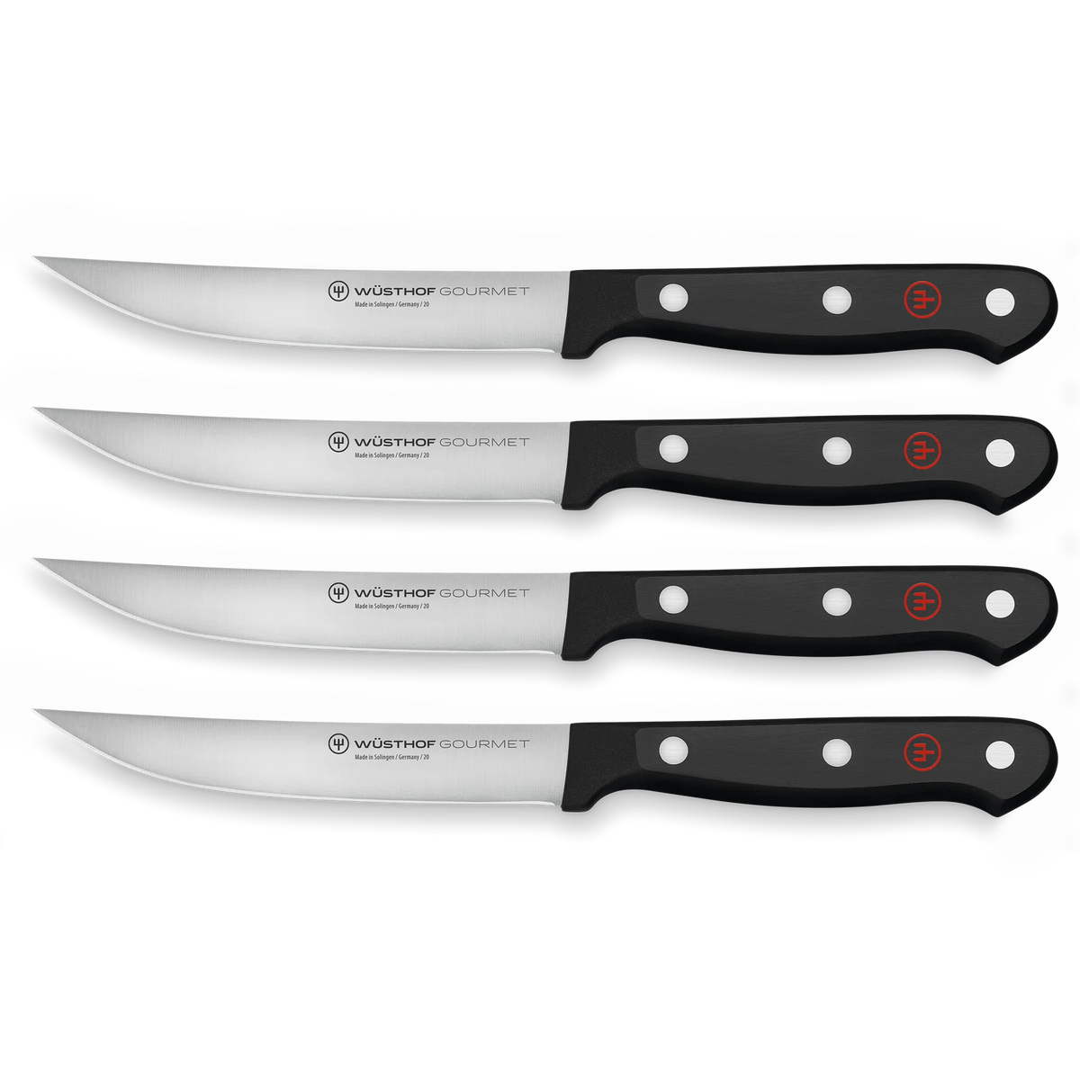 Steak Knife Set with Four Extra-Sharp 4 ½-Inch Knives for Slicing Steaks and Meat Dishes · Four-piece set — Black