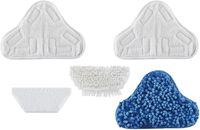 Steam Mop Pads Super Clean Kit with 5 Reusable Washable Pads for Floor, Garment, Mirror and Window Cleaning