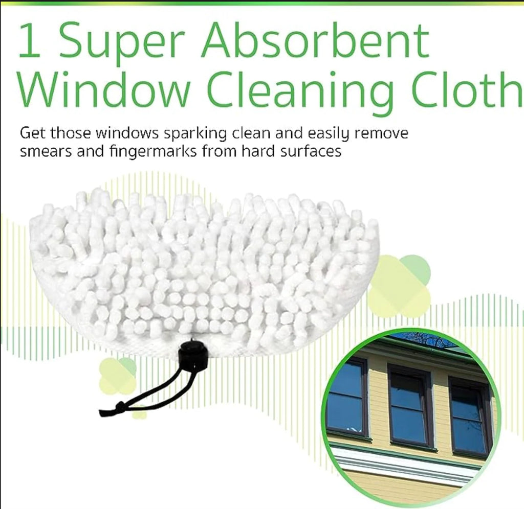 Steam Mop Pads Super Clean Kit with 5 Reusable Washable Pads for Floor, Garment, Mirror and Window Cleaning