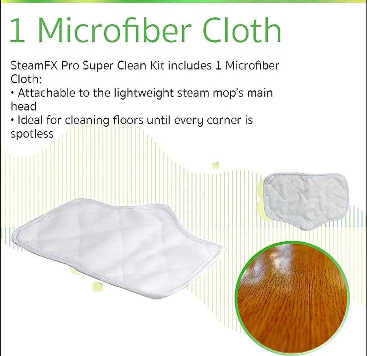 Steam Mop Pads Super Clean Kit with 5 Reusable Washable Pads for Floor, Garment, Mirror and Window Cleaning