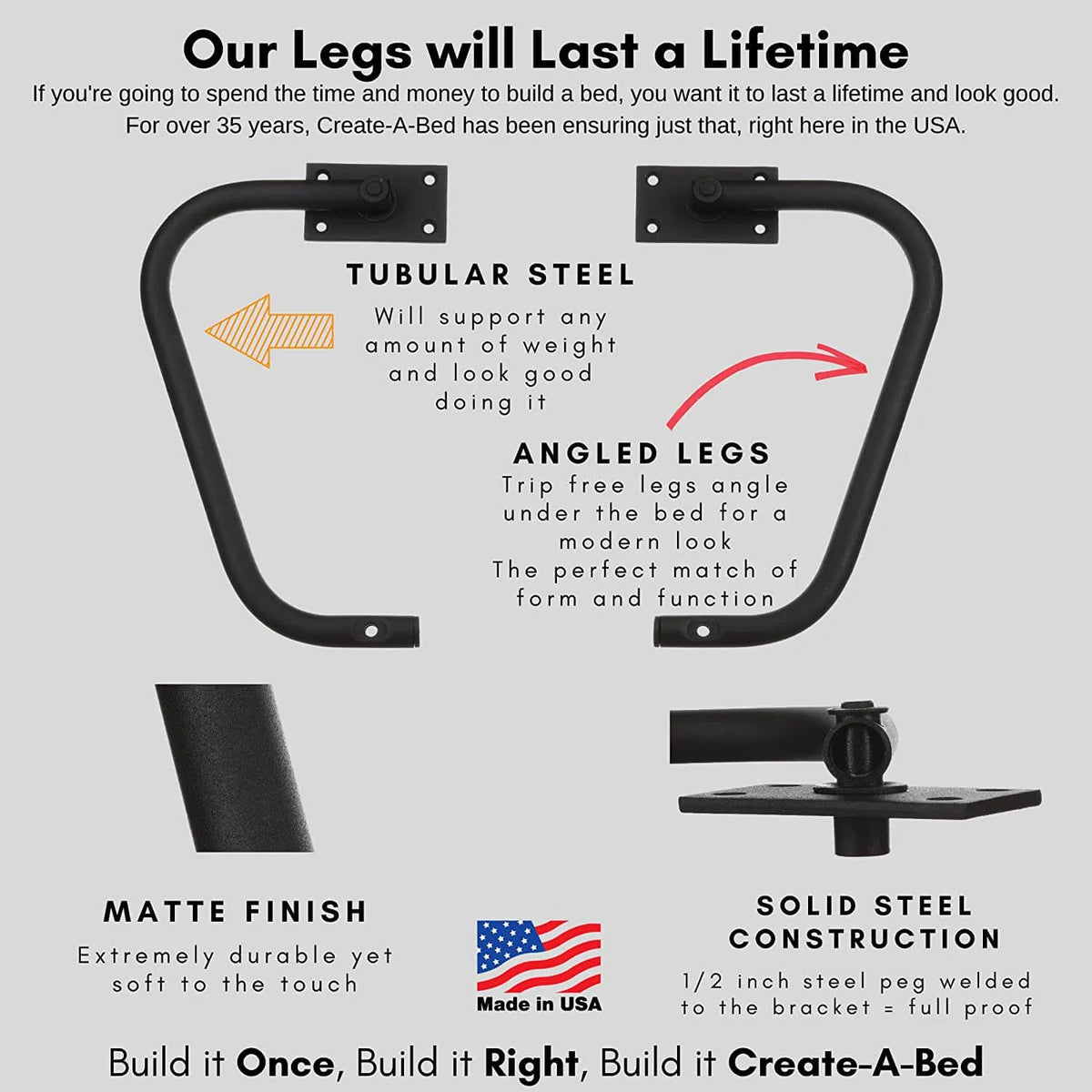 Steel Murphy Bed Mechanism Kit