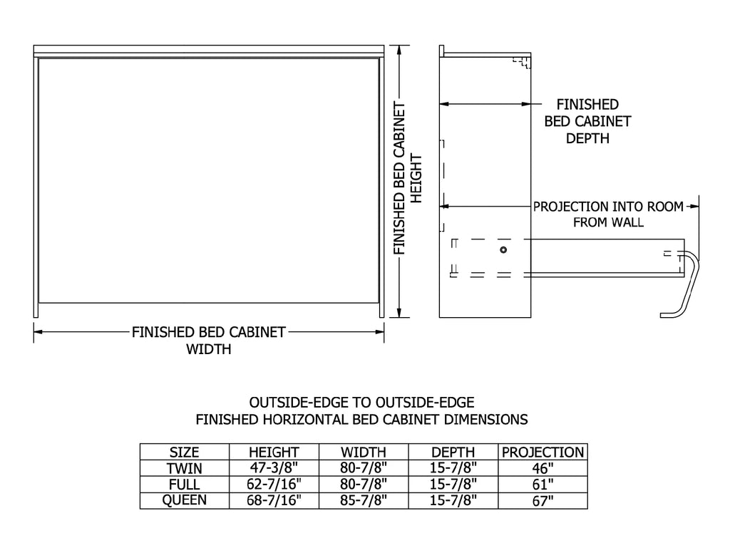 Steel Murphy Bed Mechanism Kit