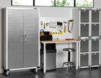 Steel Pegboard Organizer Set with Two 24-Inch Panels and 23 Assorted Hooks for Garage Wall Storage