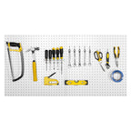 Steel Pegboard Organizer Set with Two 24-Inch Panels and 23 Assorted Hooks for Garage Wall Storage