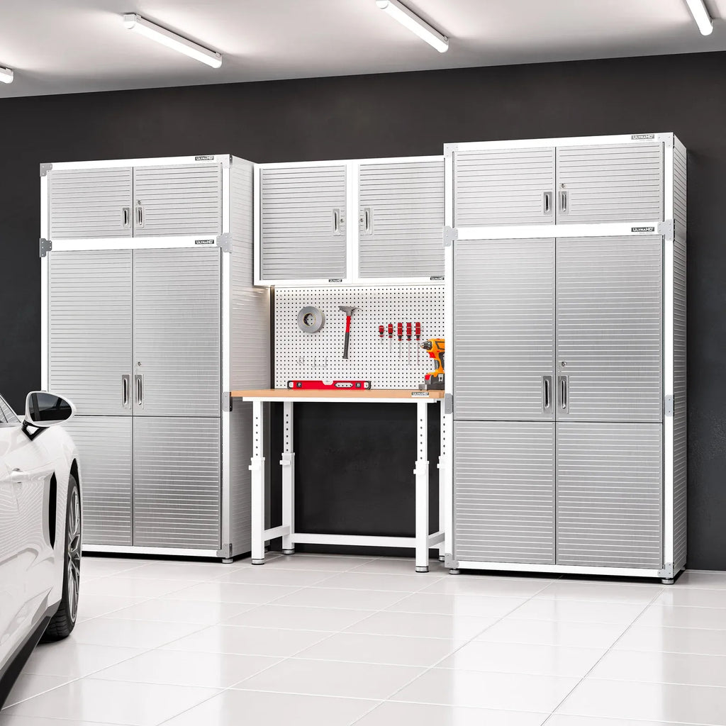 Steel Pegboard Organizer Set with Two 24-Inch Panels and 23 Assorted Hooks for Garage Wall Storage