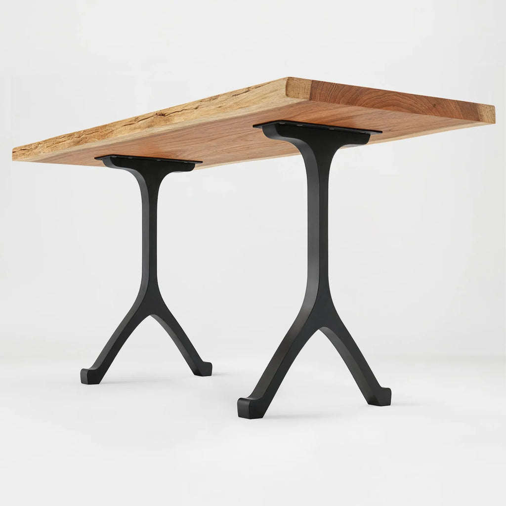 Steel Table Legs, 34 Inch Black Mid-Century Wishbone Pair for Counter, Dining, or Home Bar Tabletops