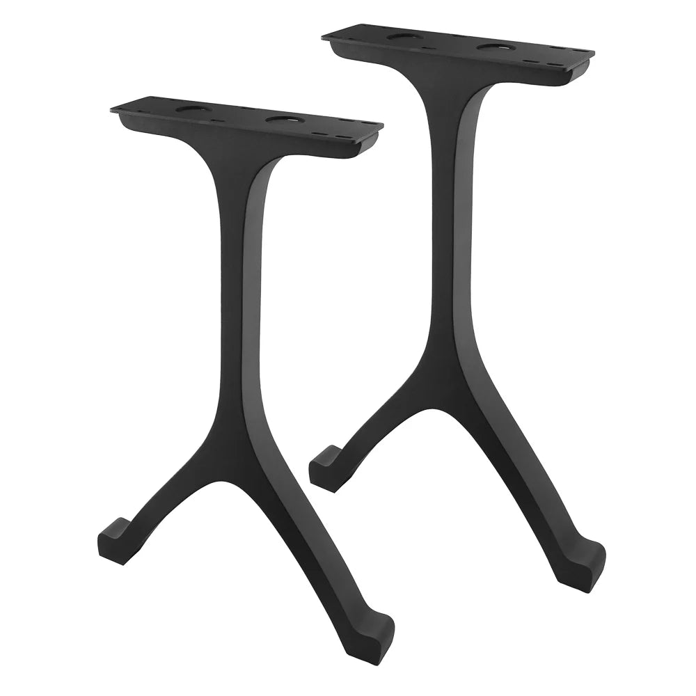 Steel Table Legs, 34 Inch Black Mid-Century Wishbone Pair for Counter, Dining, or Home Bar Tabletops